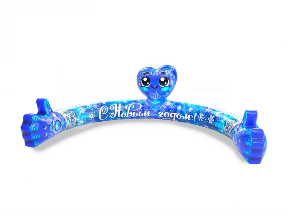 Надувная скамейка с тематическим принтом