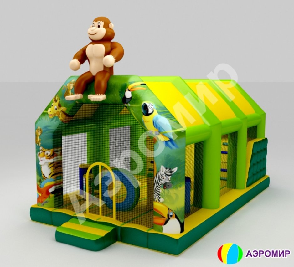 Надувной батут Кинг-Конг — с крышей для улицы и бизнеса на 35 м²