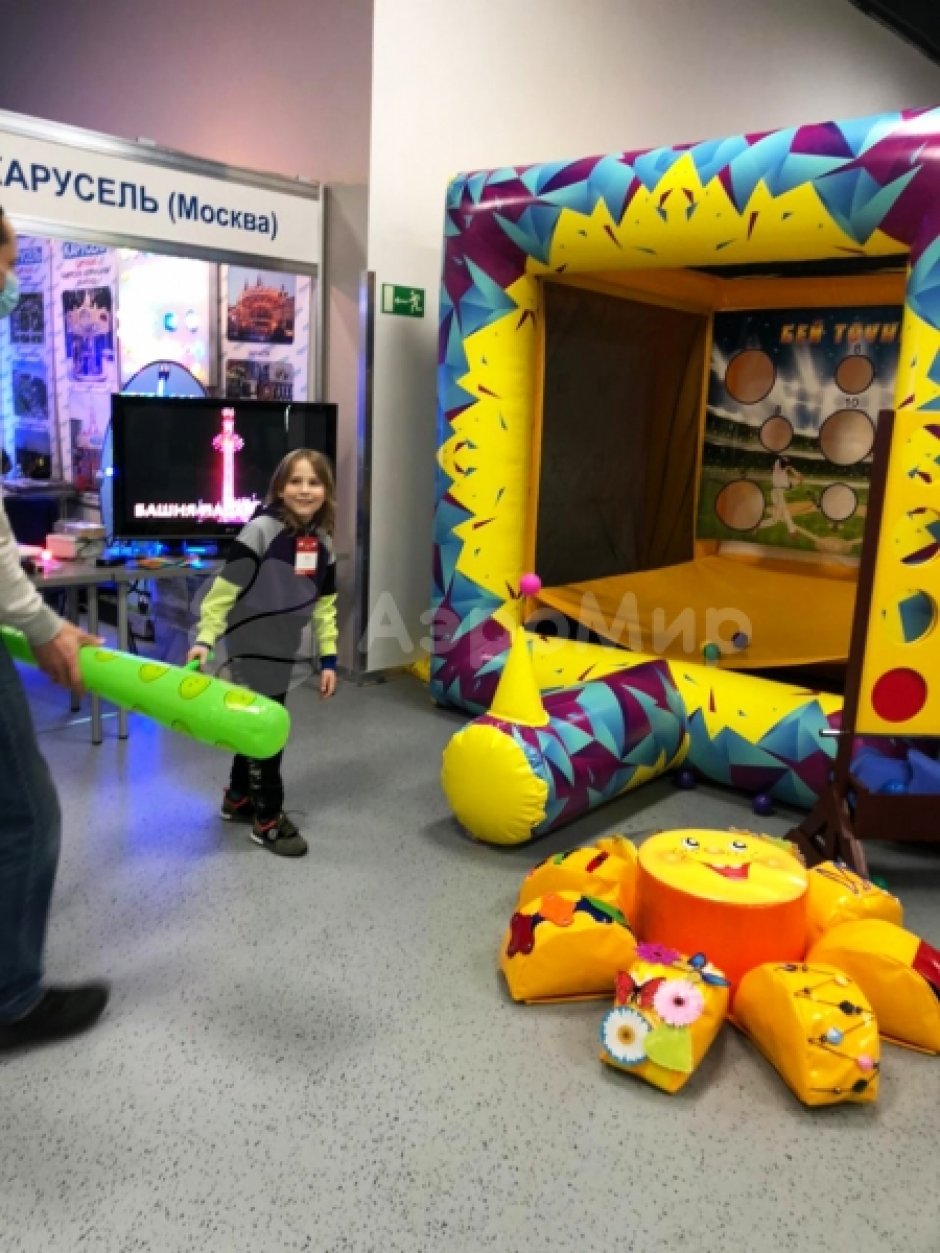 3 в кубе — игровой аттракцион бейсбол, крестики-нолики и дартс