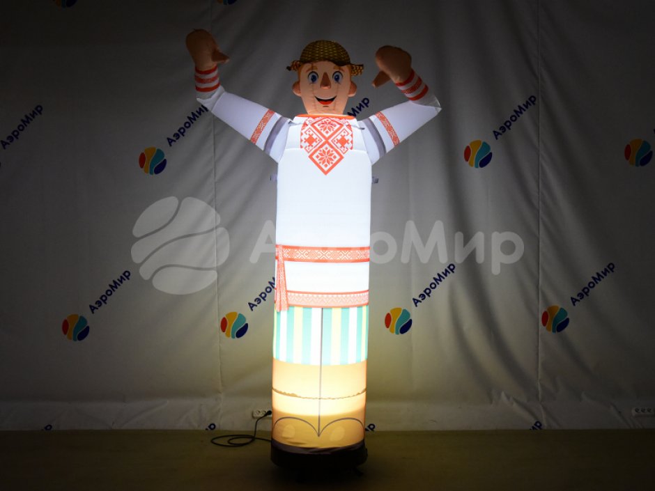 Аэромен машет рукой сложной стилизованной формы для любых отраслей бизнеса