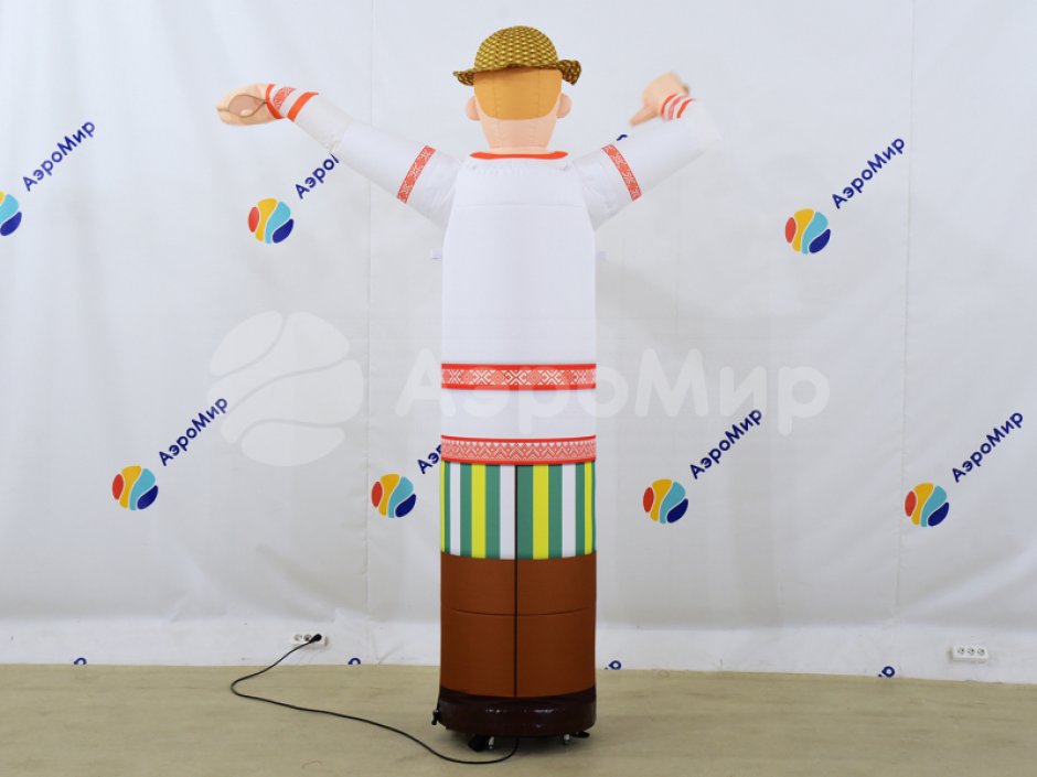 Аэромен машет рукой сложной стилизованной формы для любых отраслей бизнеса