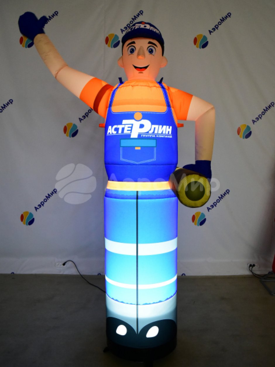 Аэромен машет рукой сложной стилизованной формы для любых отраслей бизнеса