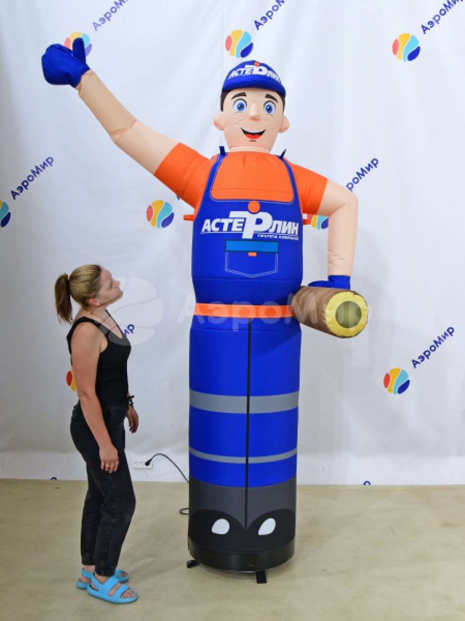 Аэромен машет рукой сложной стилизованной формы для любых отраслей бизнеса