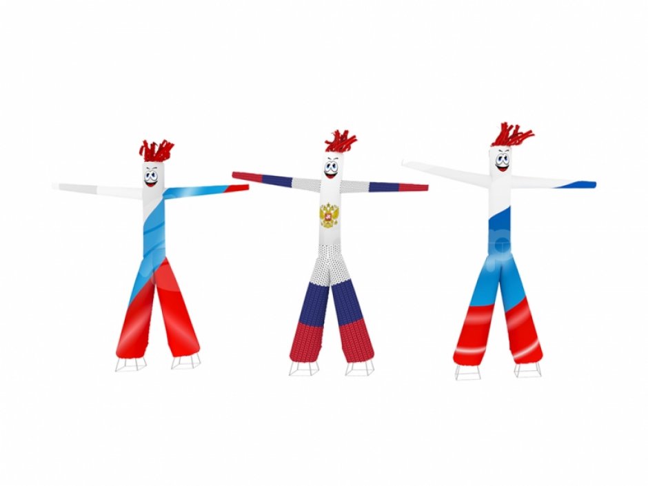 Аэромен в национальных цветах триколора белый синий красный