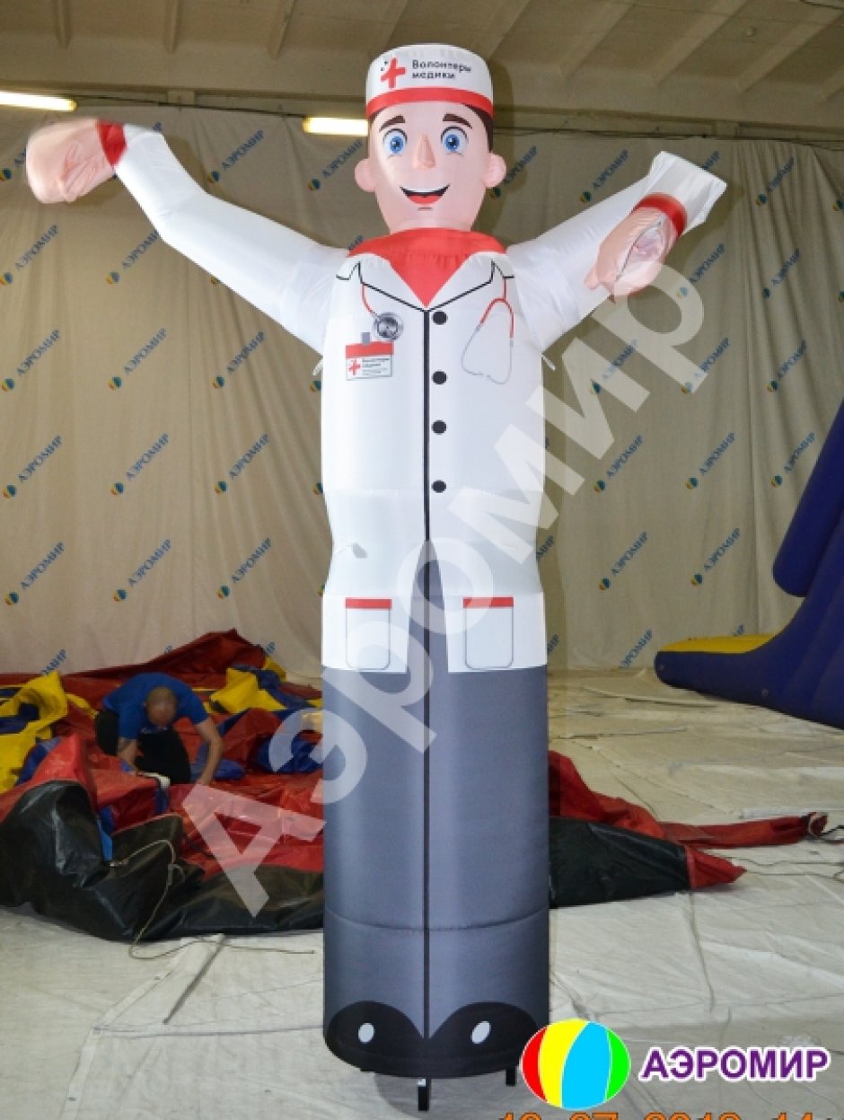 Аэромен доктор, врач, аптекарь — рекламные фигуры медицина, красота и здоровье