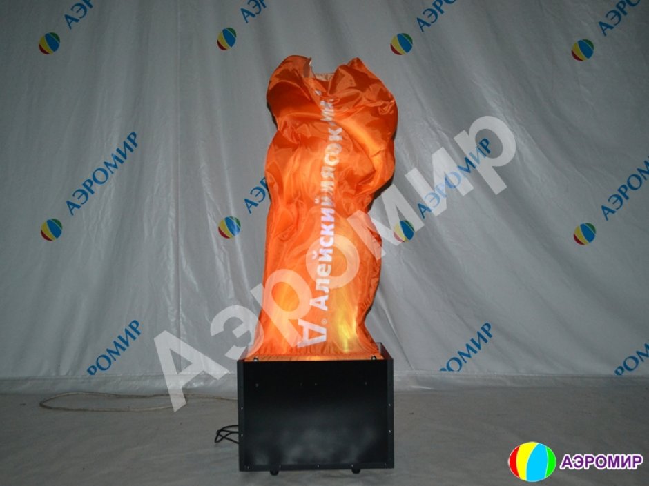 Имитация пламени с нанесением логотипа и фирменного стиля