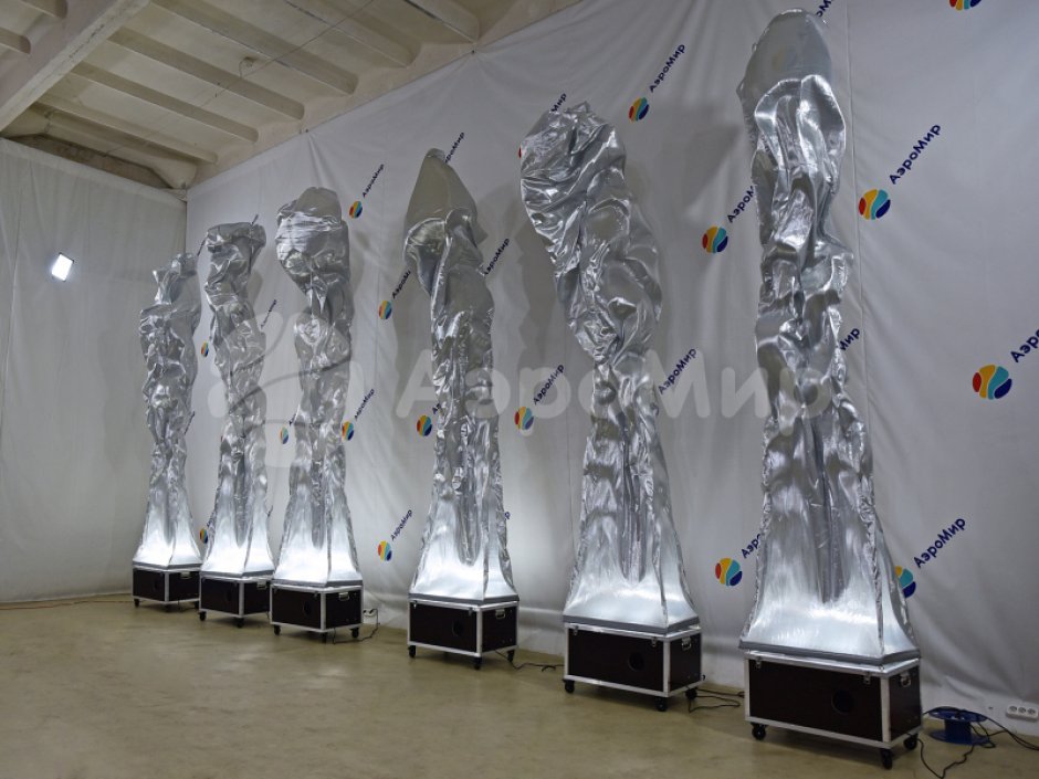 Аэрофонтан с эффектом живого пламени