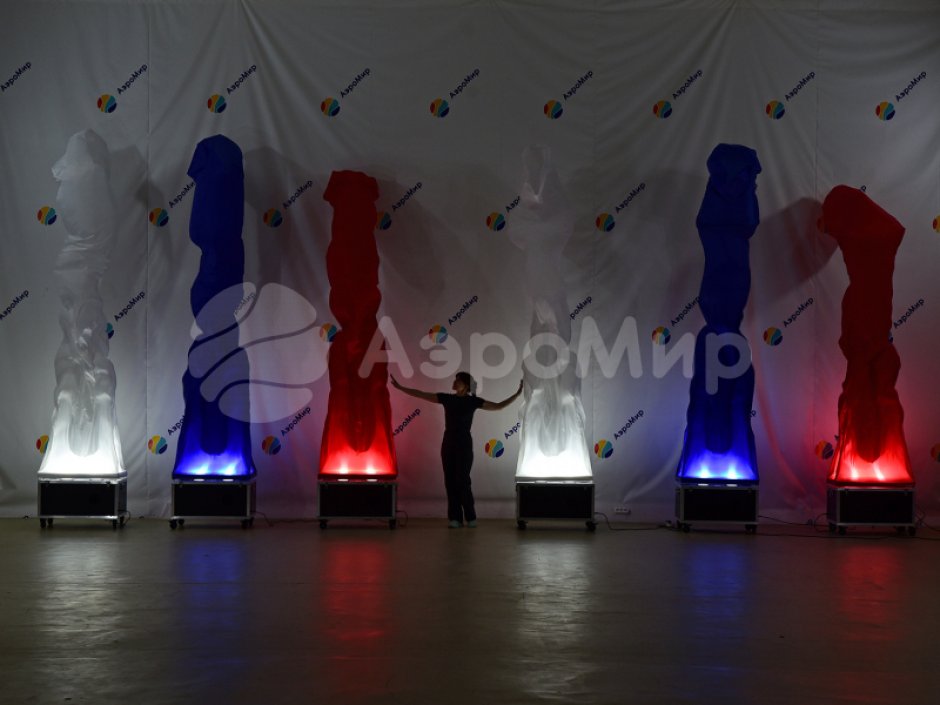 Аэрофонтан триколор с подсветкой