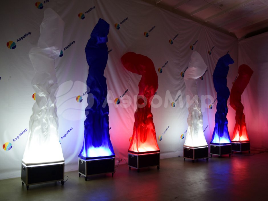 Аэрофонтан триколор с подсветкой