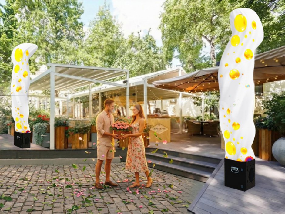 Аэрофонтан с печатью