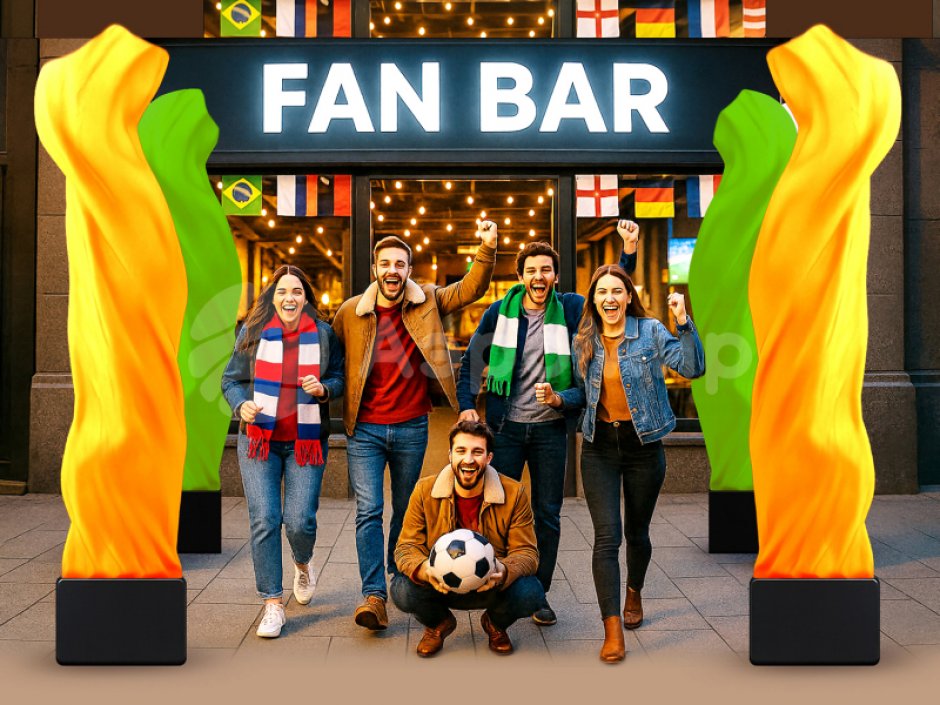 Аэрофонтан — динамическая фигура, имитирующее холодное пламя