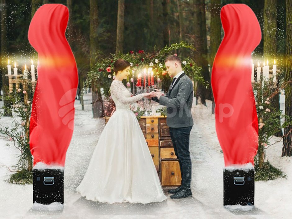 Аэрофонтан — динамическая фигура, имитирующее холодное пламя