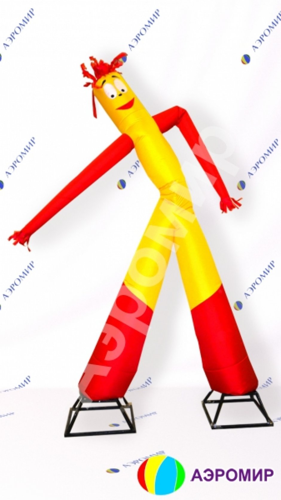 Аэромен на двух ногах — простой, без логотипов, цветная оболочка из ткани