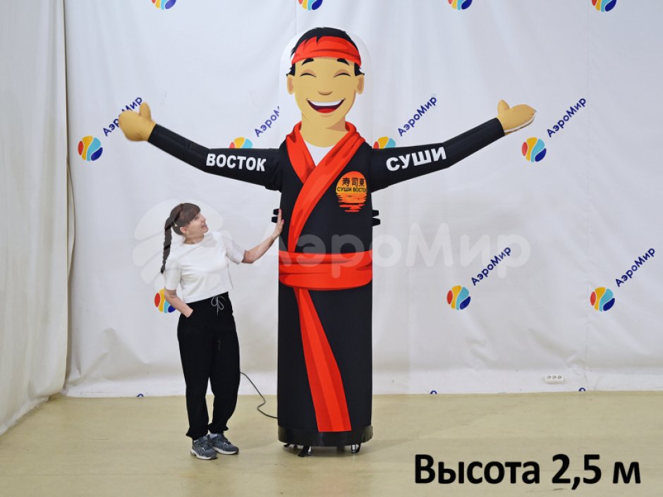 Надувной зазывала аэромен для торговой точки