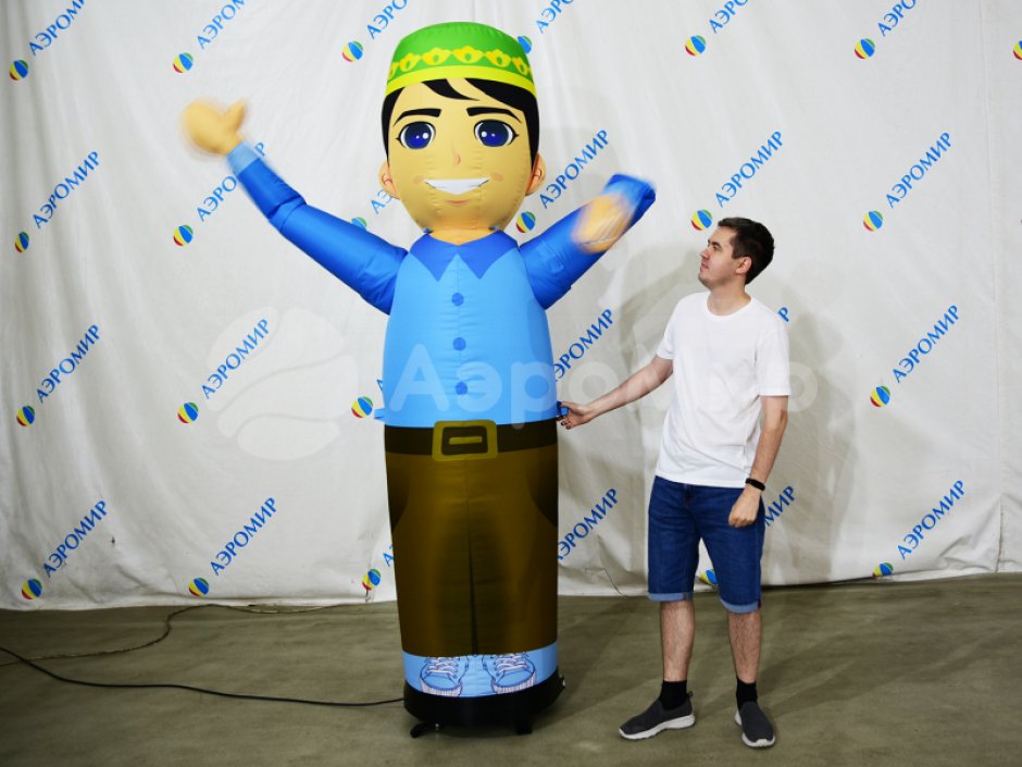 Аэромен машет рукой сложной стилизованной формы для любых отраслей бизнеса