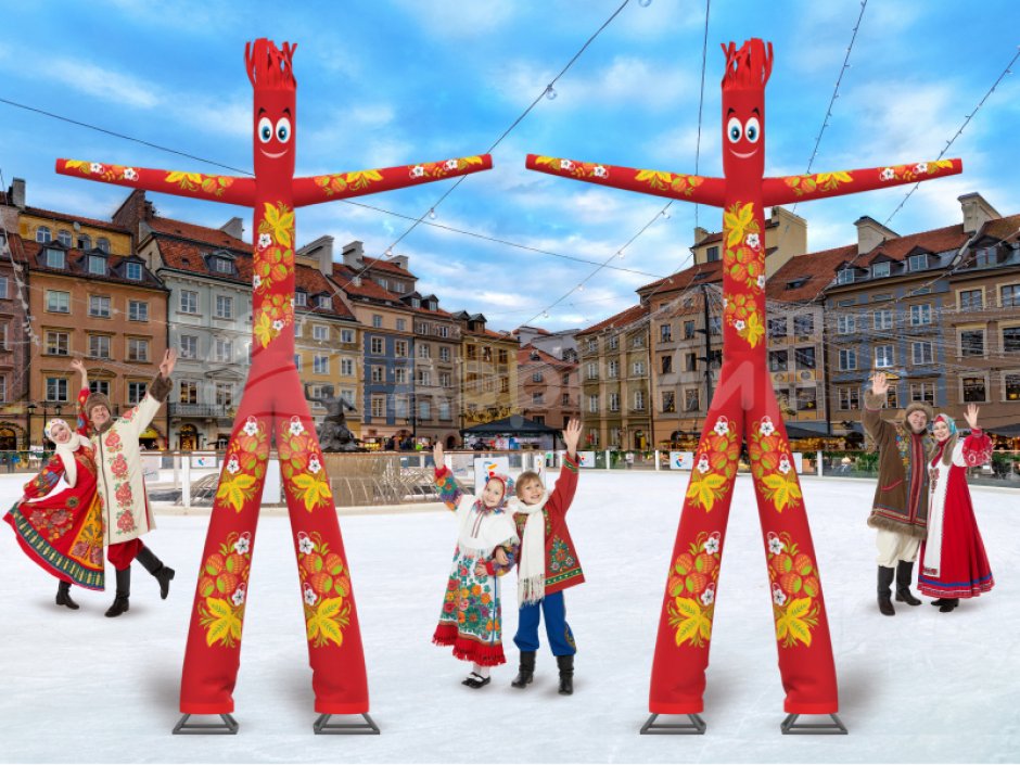 Аэромен Хохлома — яркий орнамент, на одной или двух ногах