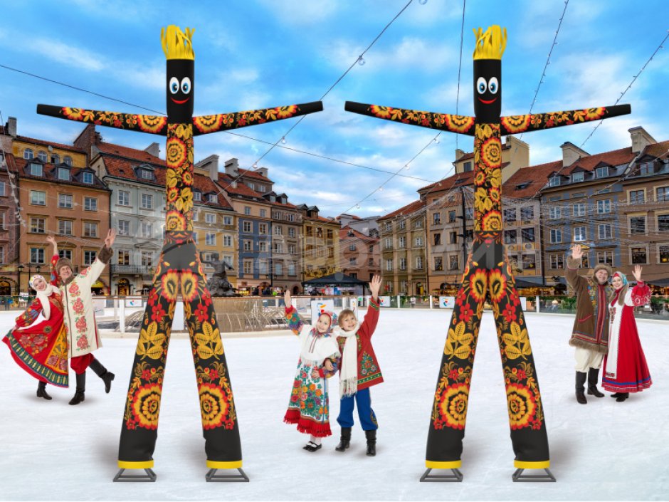 Аэромен Хохлома — яркий орнамент, на одной или двух ногах