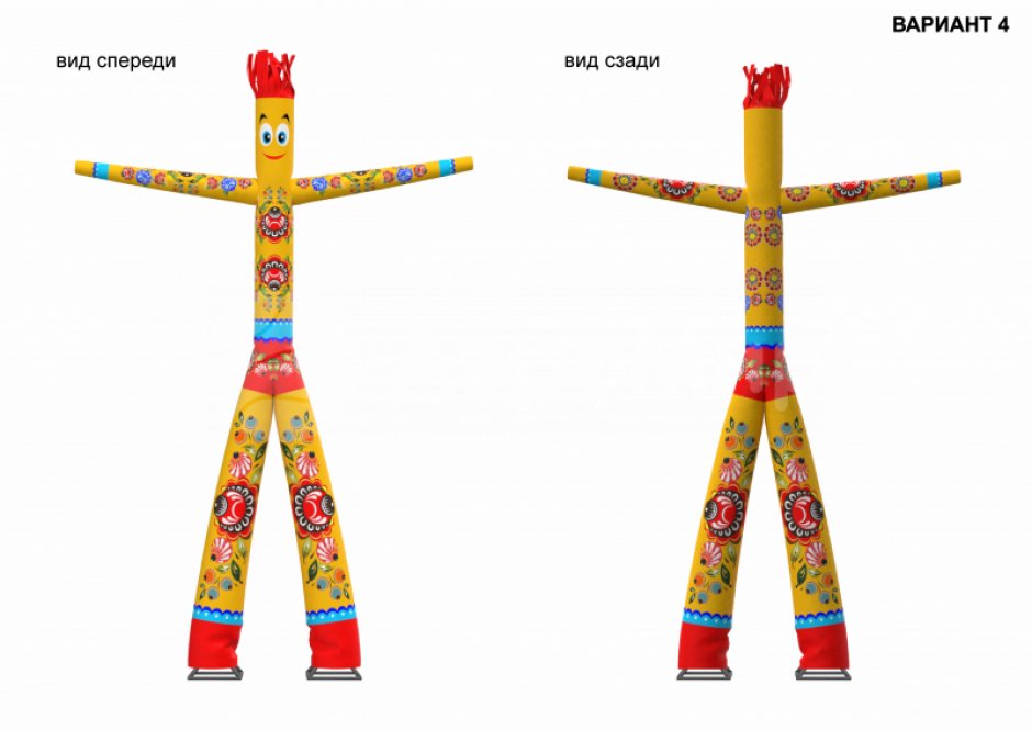 Аэромен Хохлома — яркий орнамент, на одной или двух ногах