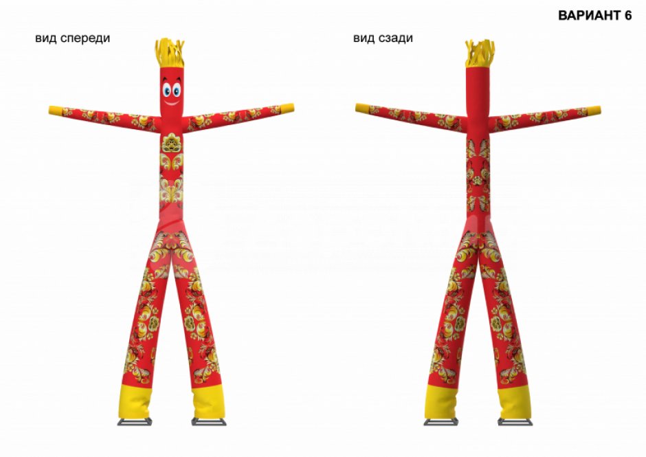 Аэромен Хохлома — яркий орнамент, на одной или двух ногах