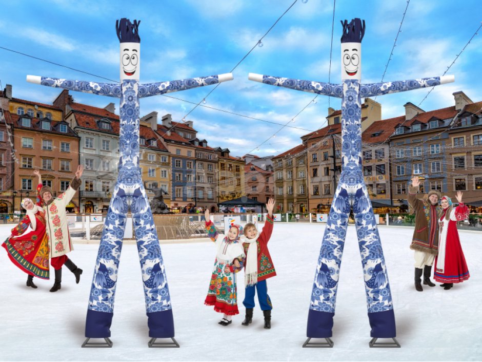 Аэромен Хохлома — яркий орнамент, на одной или двух ногах