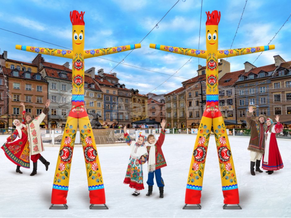 Аэромен Хохлома — яркий орнамент, на одной или двух ногах