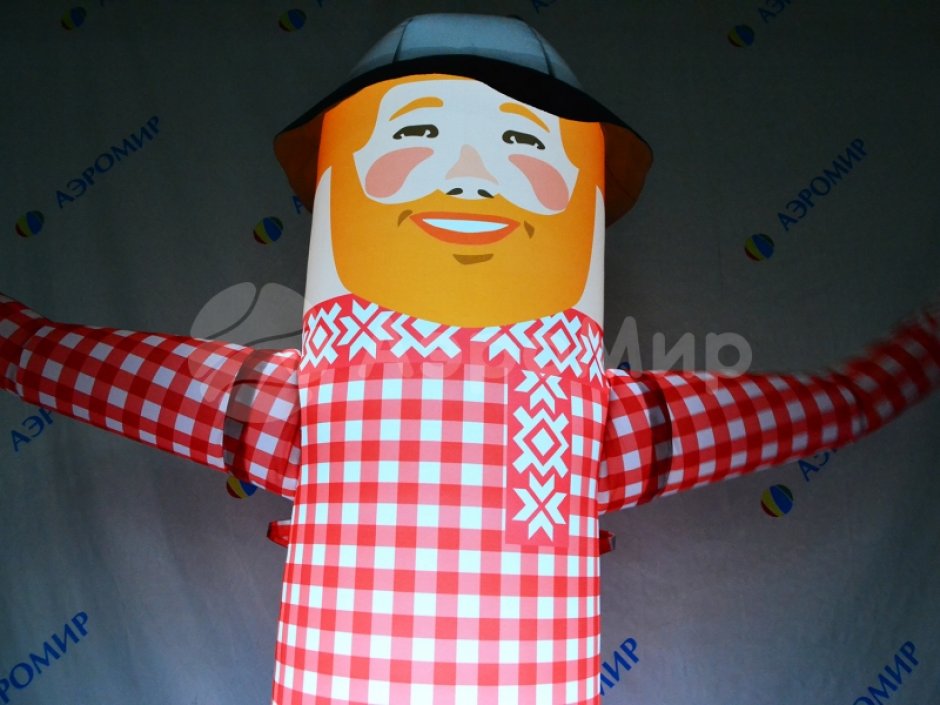 Аэромен машет рукой сложной стилизованной формы для любых отраслей бизнеса