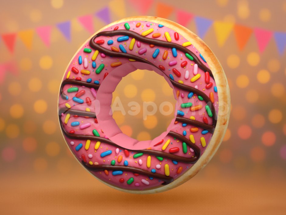 Пончик-подушка — яркий и легкий реквизит для шоу, игры и развлечений