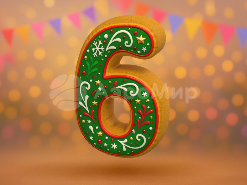 Цифра Шесть подушка