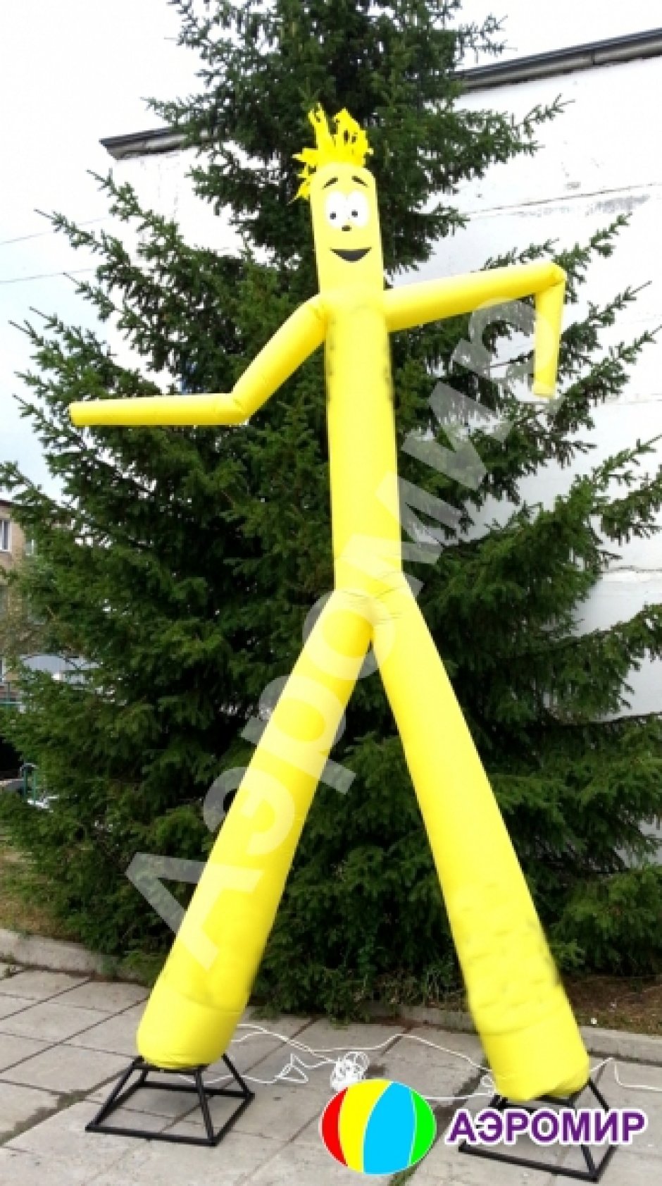 Аэромен на двух ногах — простой, без логотипов, цветная оболочка из ткани