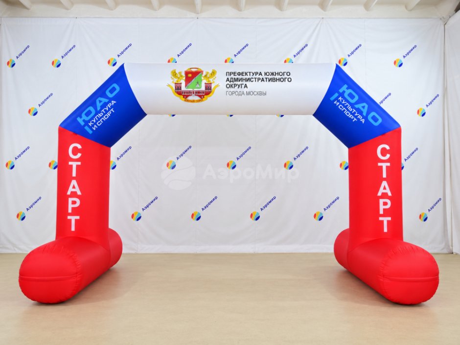 Спортивная надувная арка с опорами