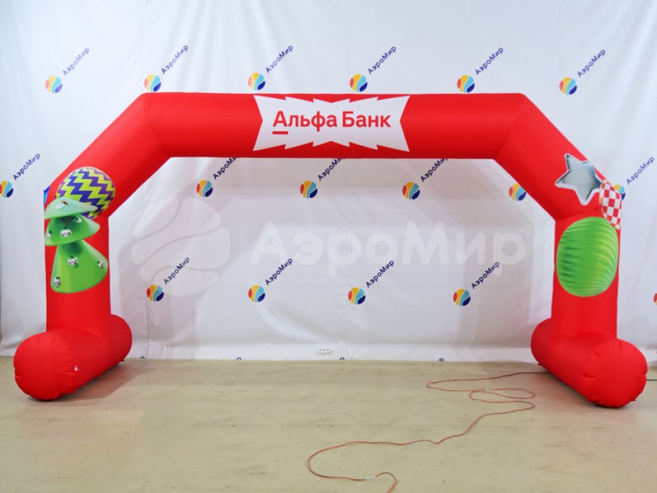 Надувная арка с опорами и полноцветной печатью серии Лайт