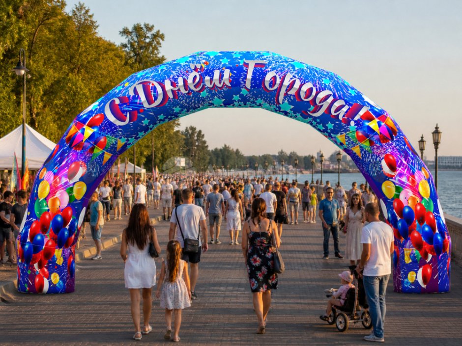 Большая надувная арка на День города