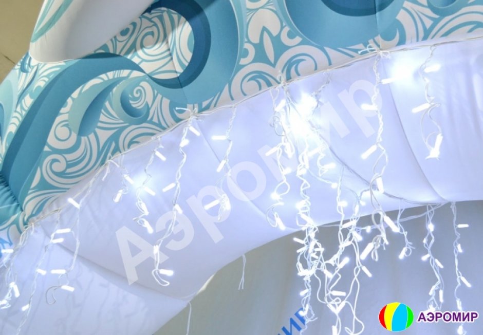 Надувная новогодняя арка с подсветкой Мороз для оформления и декора