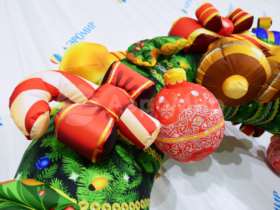 Новогодняя надувная арка в исполнении Эксклюзив с колокольчиками