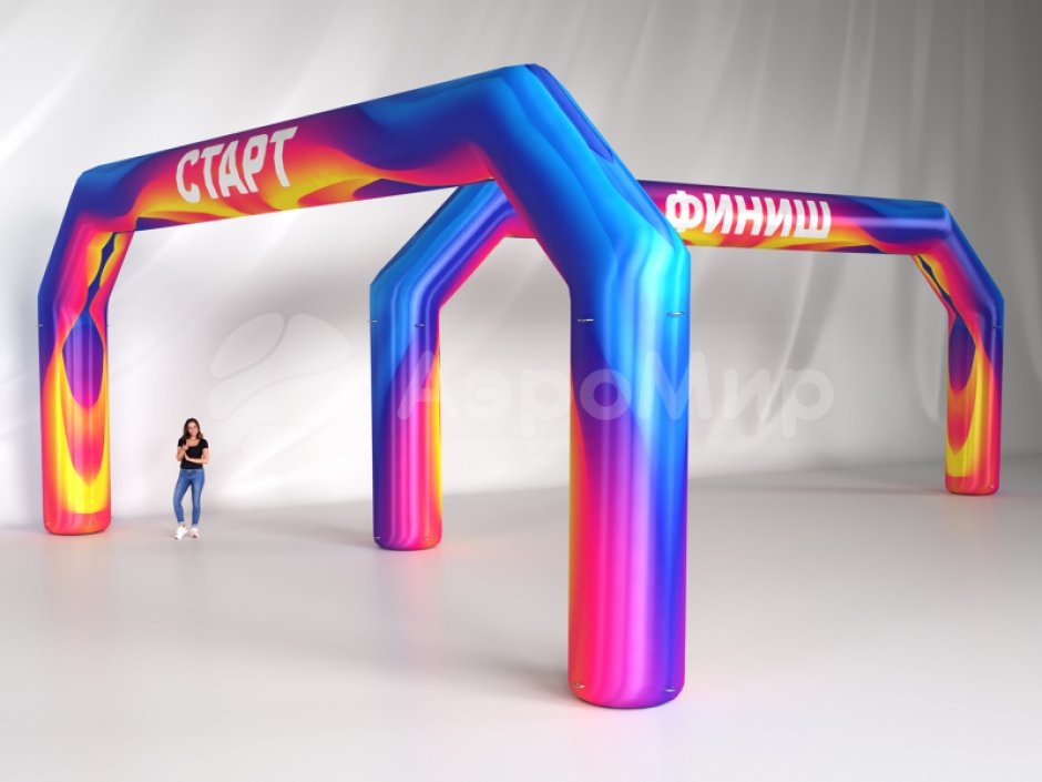 Герметичные надувные арки с полной запечаткой — спортивные, оформление, декоративные