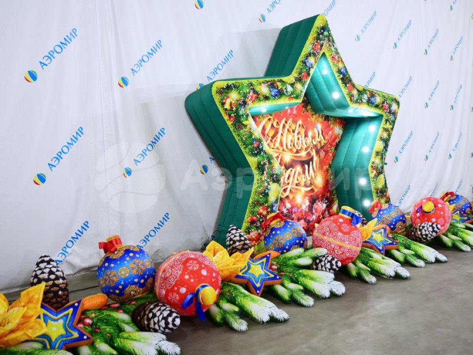 Гирлянда новогодняя — надувная декоративная