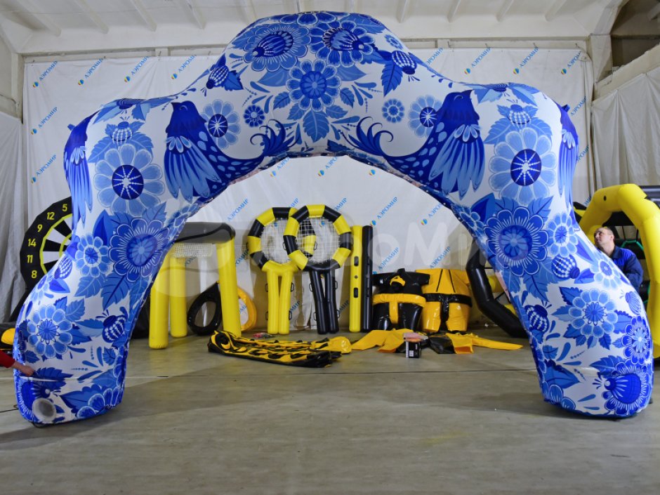 Надувная арка Хохлома — авторский дизайн и оформление на выбор
