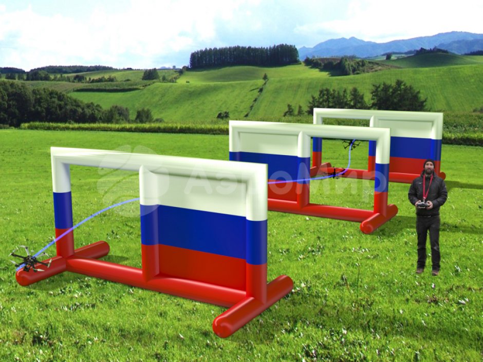 Прямоугольные ворота с окнами Каскад 2.0