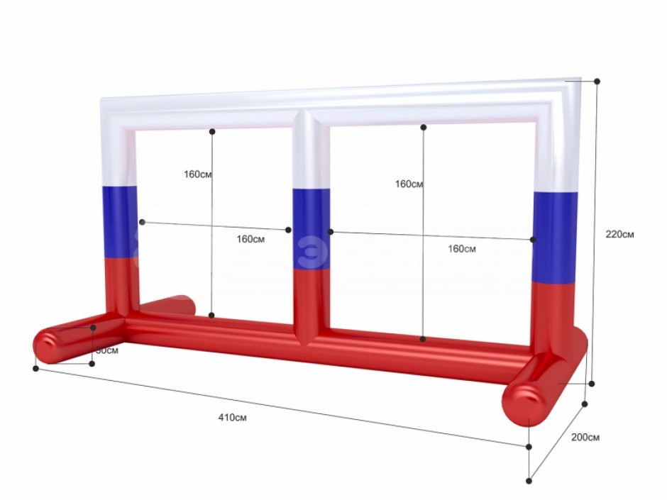 Прямоугольные ворота с окнами Каскад 2.0