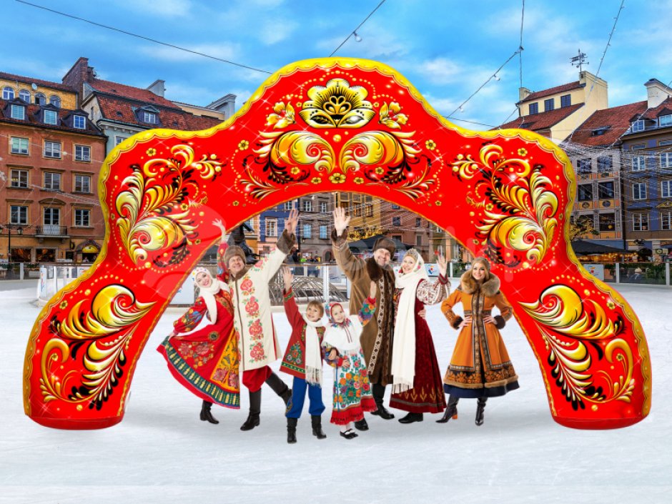 Надувная арка Хохлома — авторский дизайн и оформление на выбор