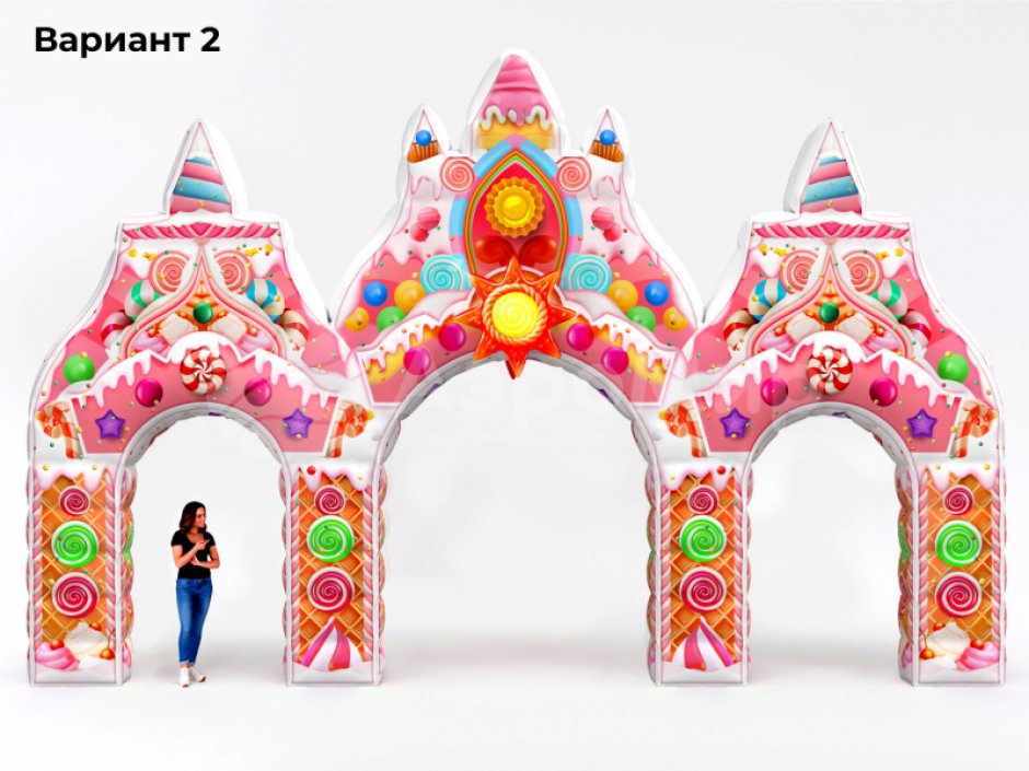Надувная арка Терем расписной