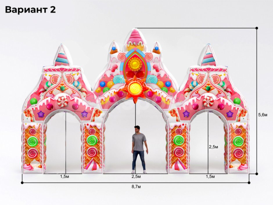 Надувная арка Терем расписной