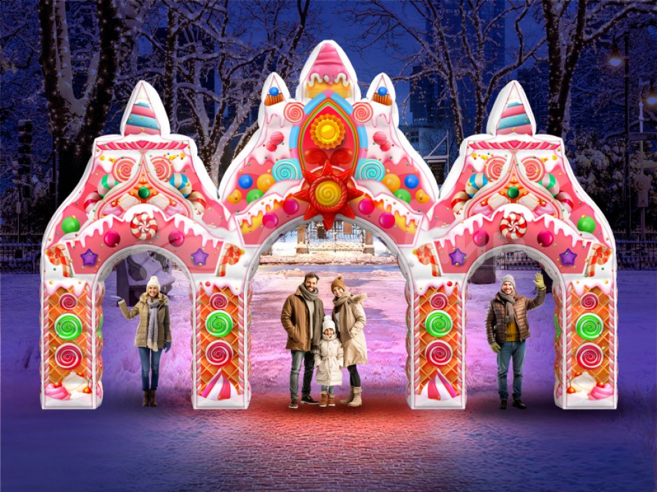 Надувная арка Терем расписной