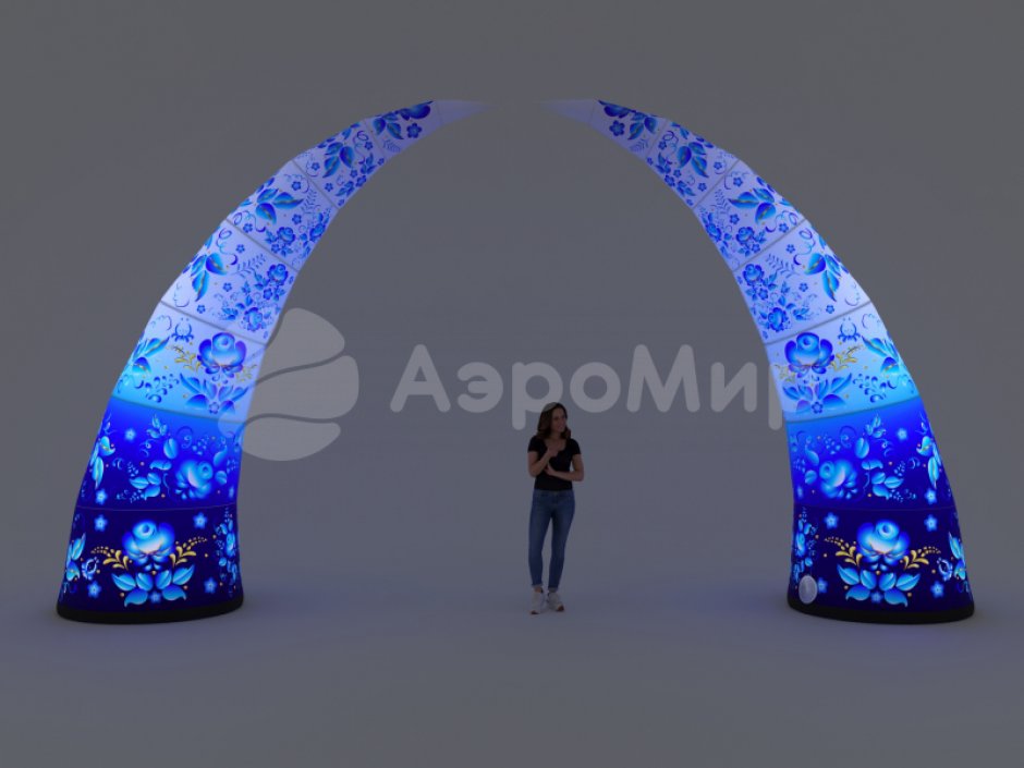 Надувная конусная арка — раздвижная арка с подсветкой