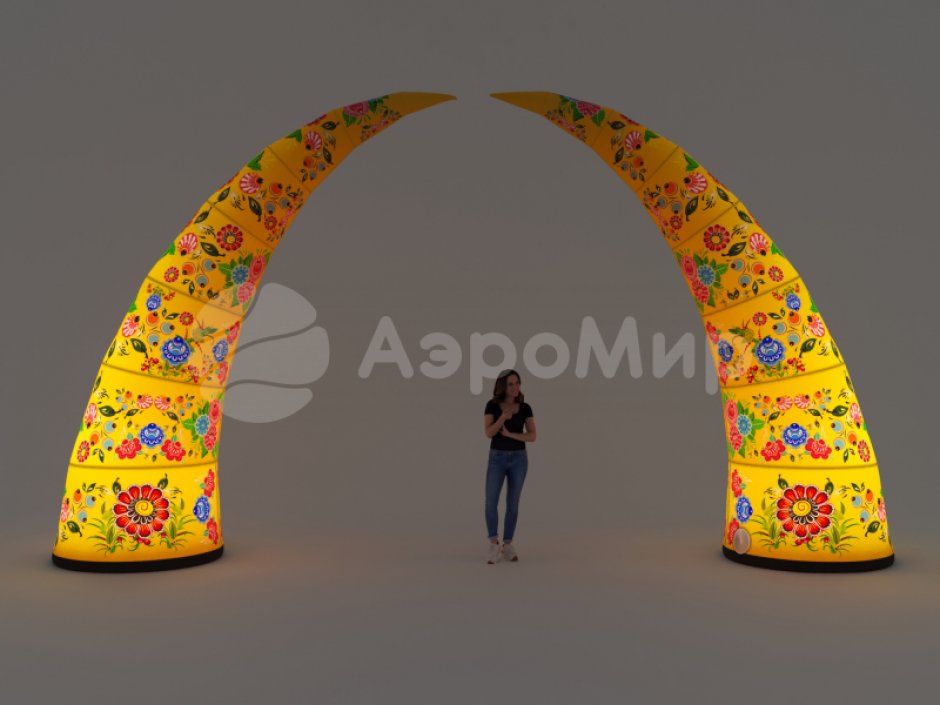 Надувная конусная арка — раздвижная арка с подсветкой