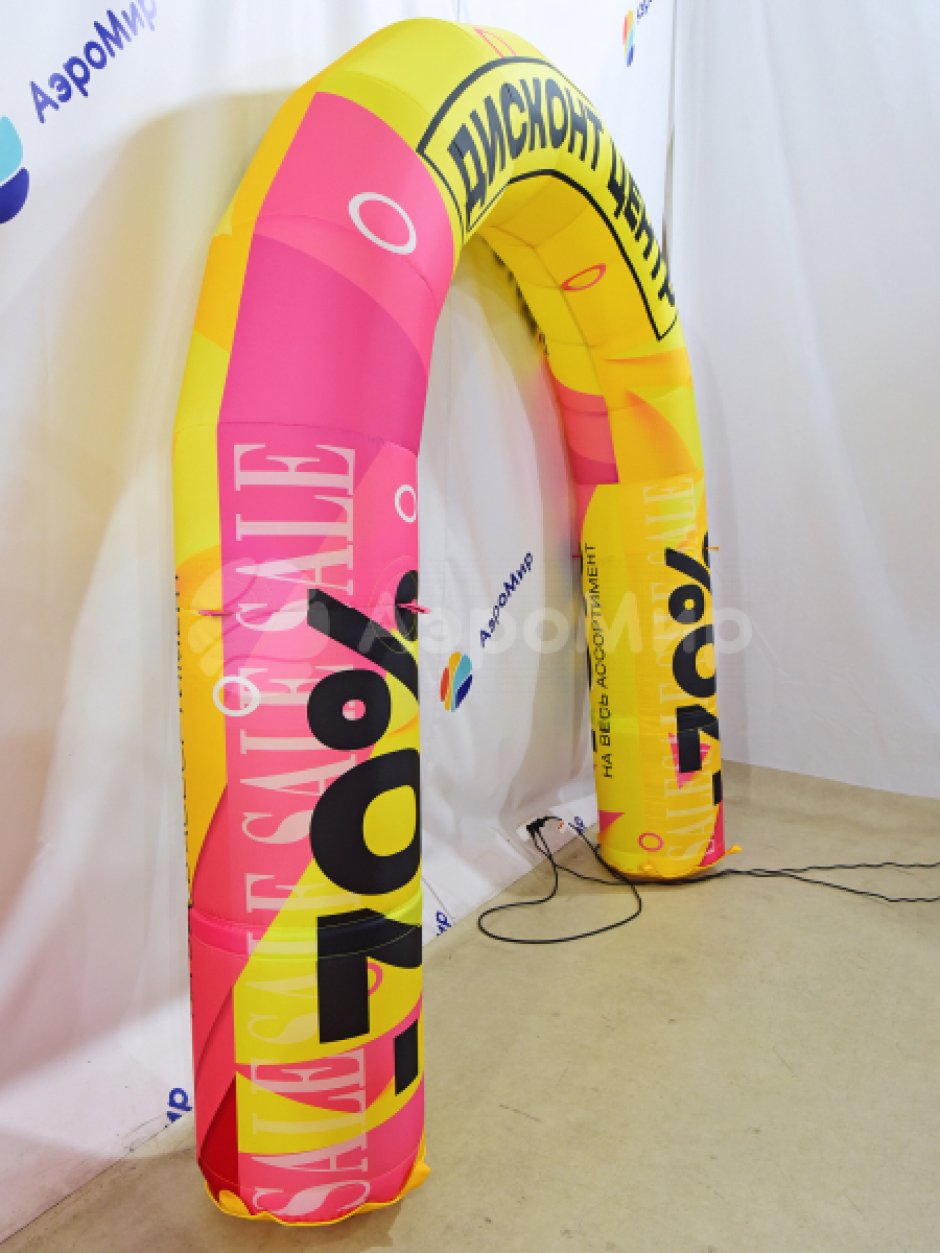 Полноцветная надувная арка серии лайт круглой формы