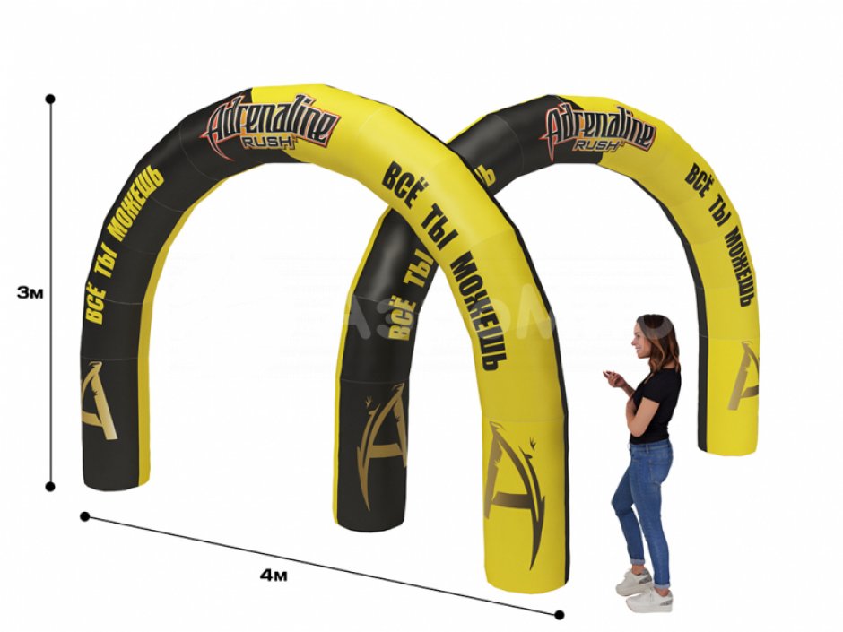 Полноцветная надувная арка серии лайт круглой формы