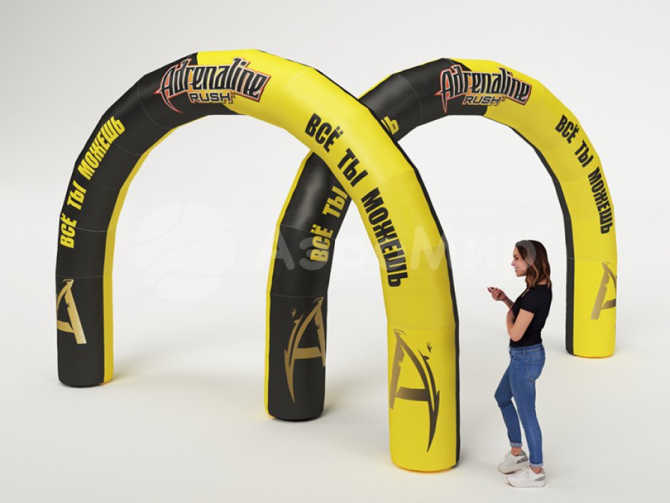 Полноцветная надувная арка серии лайт круглой формы