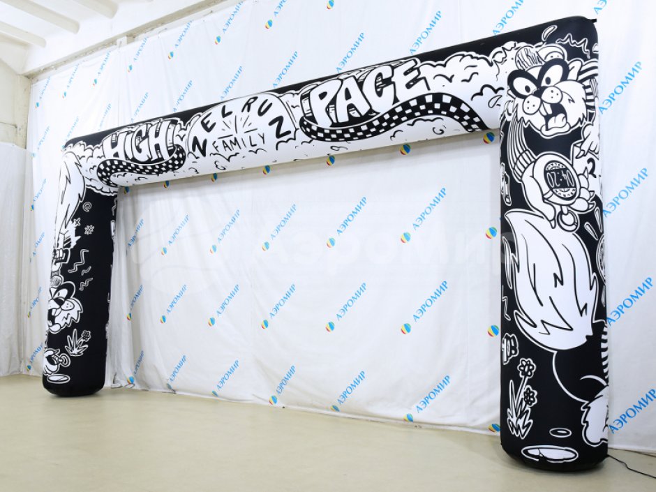 Надувная арка квадратной формы — полноцветная печать