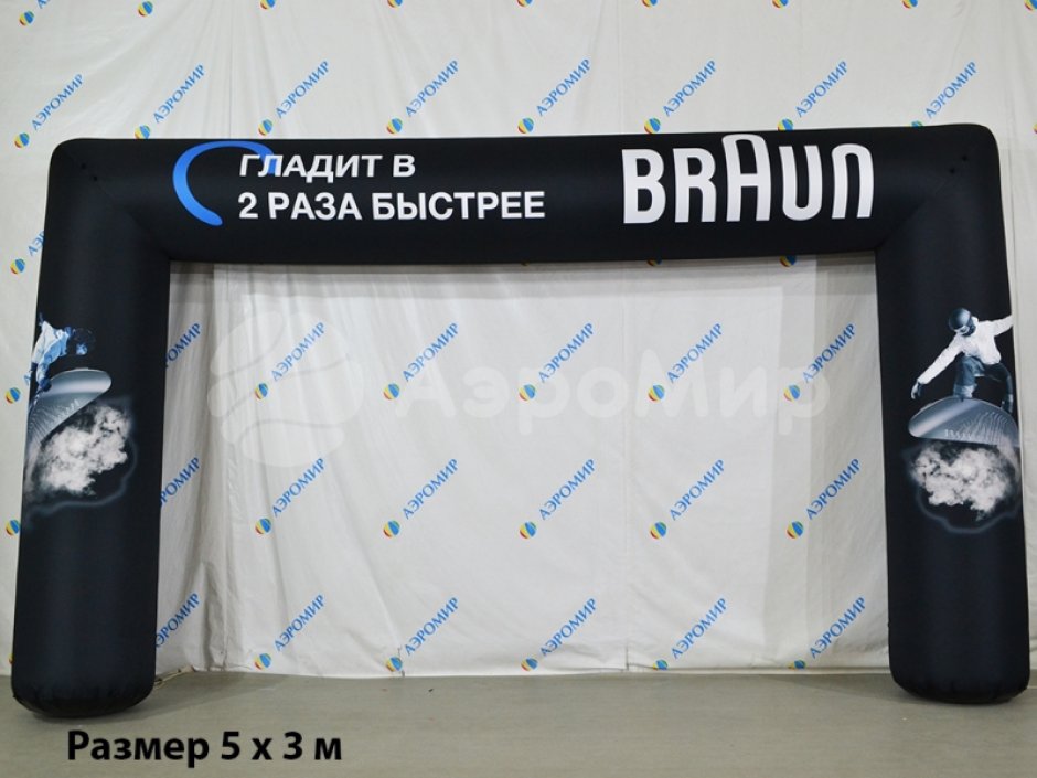Надувная арка квадратной формы — полноцветная печать